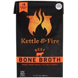 Kettle & Fire, Костный бульон, говядина, 16.9 унций (480 г)