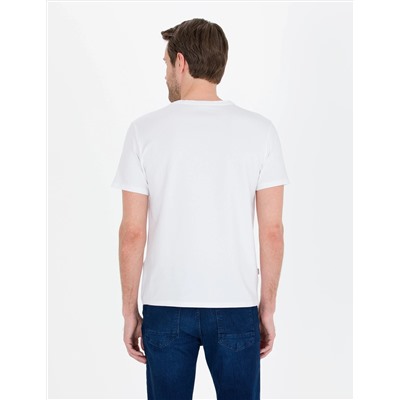 Beyaz Slim Fit Basic Tişört