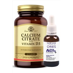 Solgar Calcium Citrate Vitamin D3 60 Tablet (HEDİYE ALPHA ARBUTİN %2 SERUM 30 ML KALSİYUM SİTRAT) Skt:09/24 hızlıgeldi005004