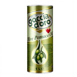 GOCCIA D`ORO Olive Romace Oil Масло оливковое рафинированное ж/б  1000мл
