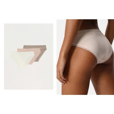 3-PACK OF CLASSIC BRIEFS WITH LACE TRIM
