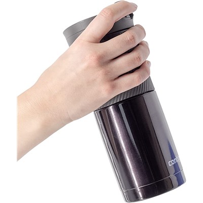 Contigo Byron Snapseal Travel Mug, Stainless Steel Thermal mug, vacuum flask, leakproof tumbler, coffee mug with BPA free Easy-Clean Lid, 590 ml, Black