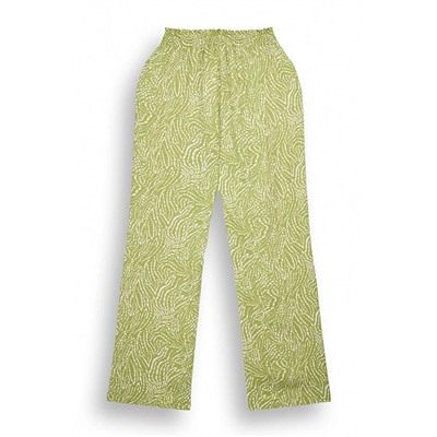 Pantalones verde estampado étnico