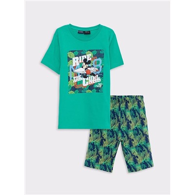 LC Waikiki Bisiklet Yaka Mickey Mouse Baskılı Kısa Kollu Erkek Çocuk Şortlu Pijama Takımı, LCW Kids                                            
                                            Bisiklet Yaka Mickey Mouse Baskılı Kısa Kollu Erkek Çocuk Şortlu Pijama Takımı