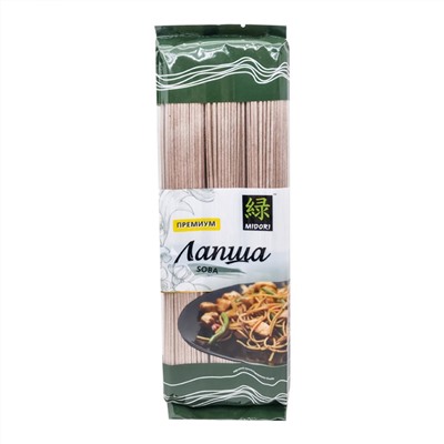 MIDORI Soba Noodles premium Лапша гречневая Соба премиум 300г