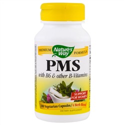Nature's Way, PMS, With B6 and Other B-Vitamins, 100 Vegetarian Capsules