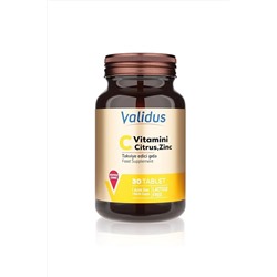Validus C Vitamini 1000mg + Citrus + Zinc Tablet 8683744978020