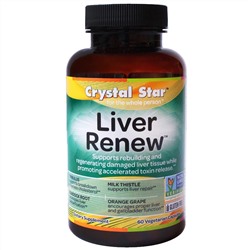 Crystal Star, Liver Renew (обновление печени), 60 вегетарианских капсул