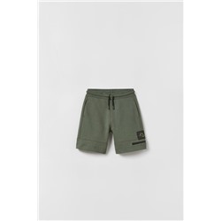 SPORTY BERMUDA SHORTS WITH LABEL