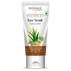 PATANJALI Saundarya Face Scrub Multani Mitti  Скраб для лица Мултани Митти 60г