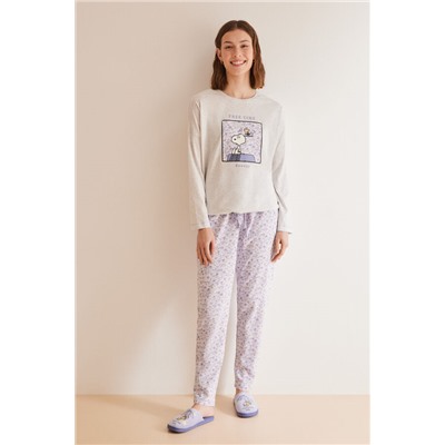 Pijama 100% algodón gris Snoopy