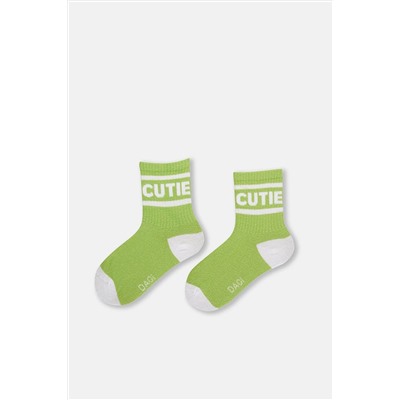 Dagi Yeşil Kız Çocuk Cutıe Jakarlı Çorap 2'Li 23SG69027UK_YES