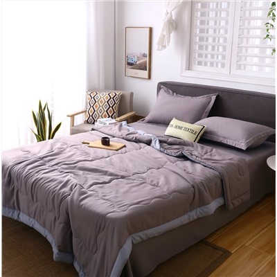 Комплект постельного белья Однотонный Сатин с Одеялом FB014