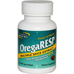 North American Herb & Spice Co., Пищевая добавка OregaResp, 140 мг, 60 мягких капсул