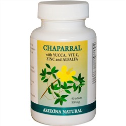 Arizona Natural, Чапараль, 500 мг, 90 таблеток