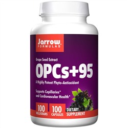 Jarrow Formulas, OPCs + 95, Экстракт семян винограда, 100 мг, 100 капсул
