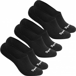 SportSpar.de "Sparlinge" Füßlinge Sneaker Socken 3 Paar schwarz