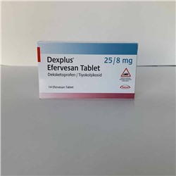 DEXPLUS 25/4 MG 20 EFERVESAN TABLET deksketoprofen + tiyokolşikozid