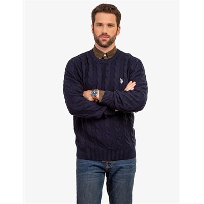 CABLE CREW NECK SWEATER