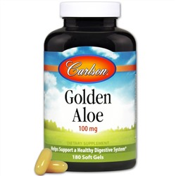 Carlson Labs, Золотое алоэ, 100 мг, 180 желатиновых капсул