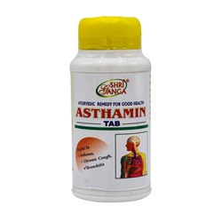 SHRI GANGA Asthamin Tab Астамин для очищения дыхательной системы и востановления легких 100таб