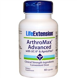 Life Extension, ArthroMax улучшенный, с UC-II и Après­Flex, 60 капсул