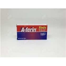 Обезболивающее средство A-ferin "Sinus 500 30 1,25 mg film kapli tablet parasetamol psodoeferdin HCI triprolidin HCI 20 film kapli tablet