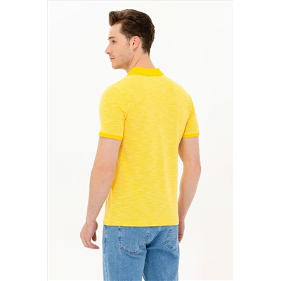 Erkek Koyu Sarı Polo Yaka Tişört