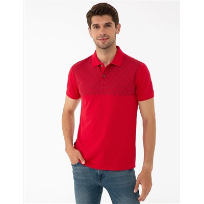 Kırmızı Slim Fit Polo Yaka Tişört