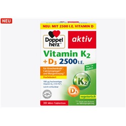 Vitamin K2 + D3 2500 I.E. Tabletten 30 St, 13.1 g
