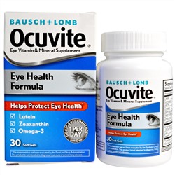 Bausch & Lomb Ocuvite, Формула здоровья глаз, 30 мягких желатиновых капсул