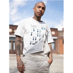 MEN'S LEE X BE@RBRICK AND BUDDY LEE LINE UP RELAXED FIT TEE IN MARSHMALLOW