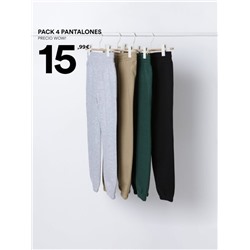 4-PACK OF BASIC PLUSH TROUSERS