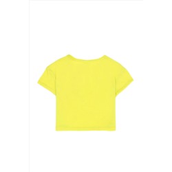 Kız Çocuk Neon Sarı Tişört