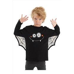 Denokids Halloween Cadılar Bayramı Erkek Çocuk Kostüm Siyah T-shirt CFF-23S1-117