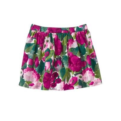 Corduroy Floral Skirt