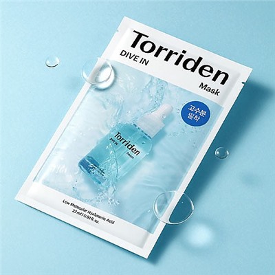 Маска для лица с гиалуроновой кислотой Torriden Dive-In Low Molecule Hyaluronic Acid Mask 1шт 27 мл