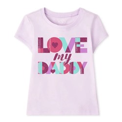 The Children's Place  Baby And Toddler Girls Daddy Graphic Tee - Lilac Haze