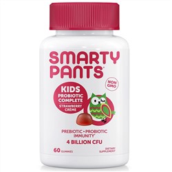 SmartyPants, Kids Probiotic Complete, клубничный крем, 4 миллиарда КОЕ, 60 жевательных конфет