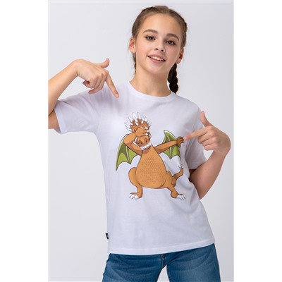 Детская футболка с принтом дракон Happy Fox