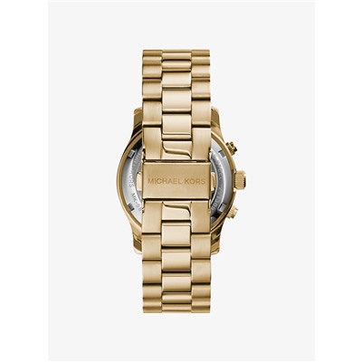 MICHAEL KORS Watch Hunger Stop Runway Gold-Tone Stainless Steel Watch