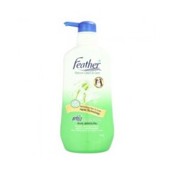 Шампунь смягчающий для волос с рисовым молочком и ростками пшеницы Feather 480 мл / Feather Nature Clean & Care Gentle & Care Shampoo 480ml