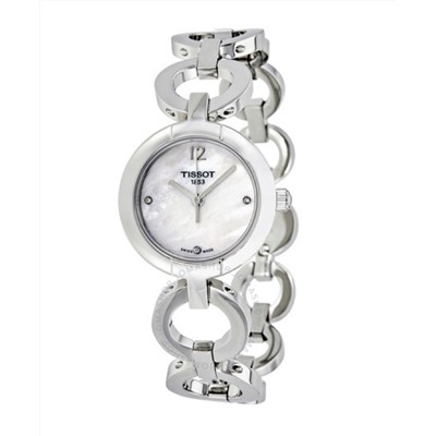 TISSOT 4.5 star rating White Mother of Pearl Diamond Dial Ladies Watch