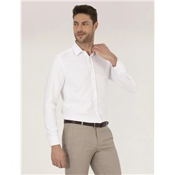 Beyaz Slim Fit Oxford Gömlek