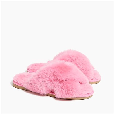 Crisscross slide slippers