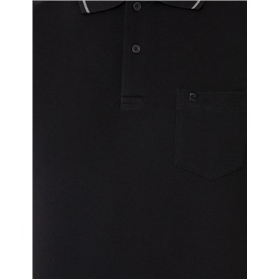 Siyah Regular Fit Polo Yaka Basic Tişört