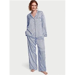 Satin Long Pajama Set in Satin