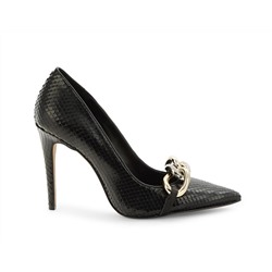 KARL LAGERFELD PARIS Carmy Snake Embossed Leather Pumps i