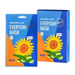 Sunflower & Aloe Everyday Mask (10ea), Успокаивающая маска с маслом подсолнуха и экстрактом алоэ