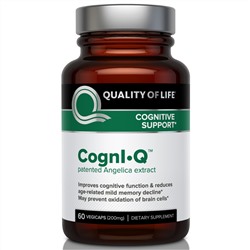 Quality of Life Labs, CognI · Q, поддержка когнитивных функций, 200 мг, 60 вегетарианских капсул